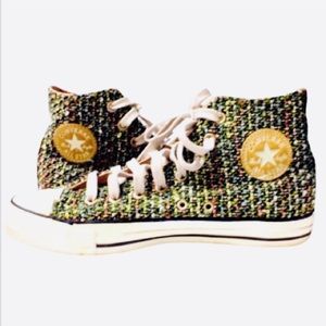 Converse Chuck Taylor All Stars Woven Fabric Multi EUC rare